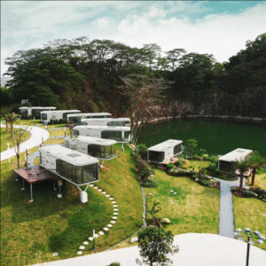 Capsule house Modern Capsule Cabin Hotel Container Home Sleep Pod Outdoor Mobile Tiny House Luxury Capsule House
