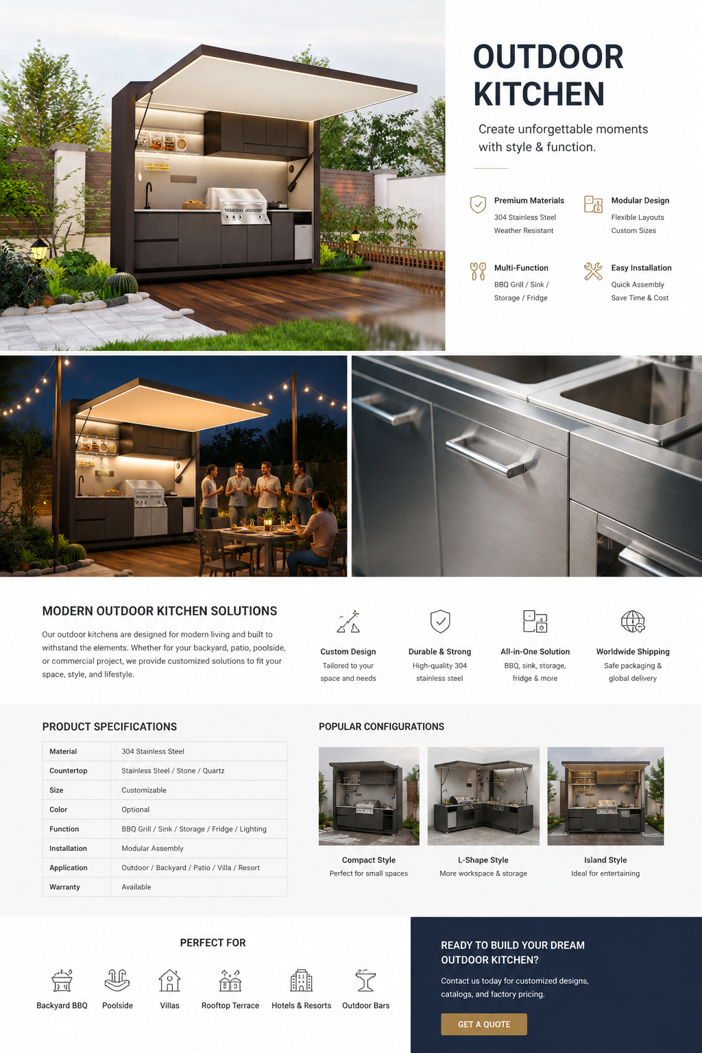 Modular Outdoor Kitchen